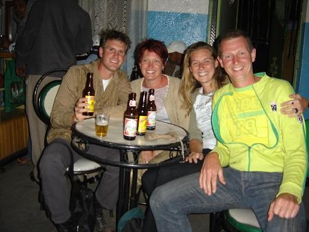Alice, Bjorn, Sandra en detlev in Addis Abeba